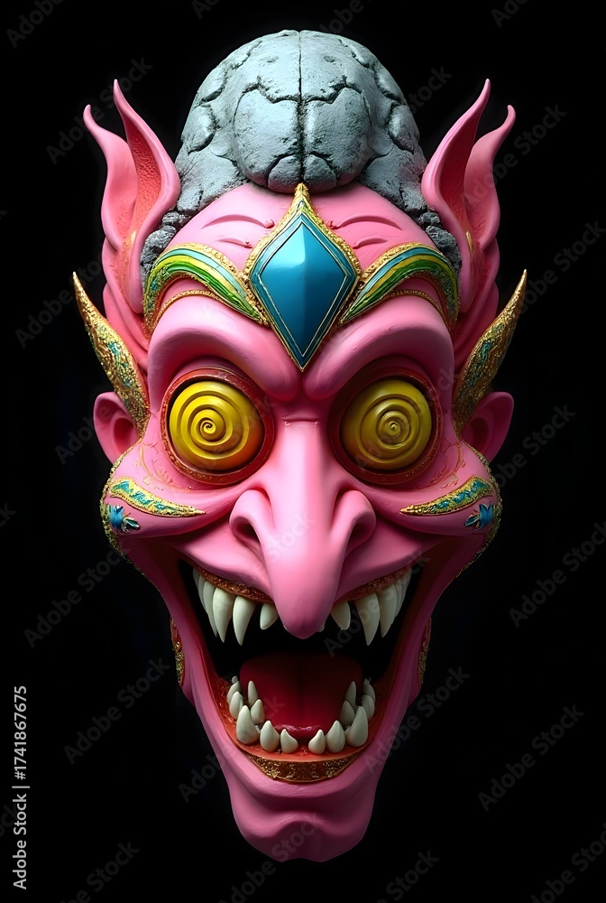 Naklejka premium Demon Mask