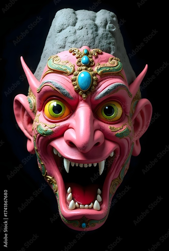 Naklejka premium Demon Mask