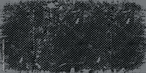 Modern Vintage Black Background Design Art Grunge Dots Paint  Template Advertisment. vector background