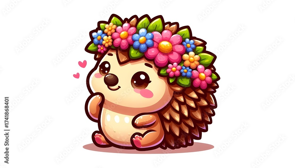 Naklejka premium Cute adorable animal illustration