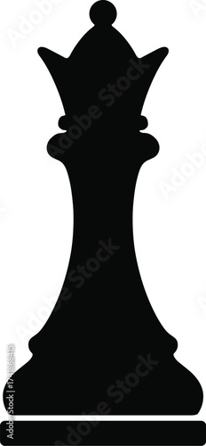 chess queen piece with crown-shaped top silhouette