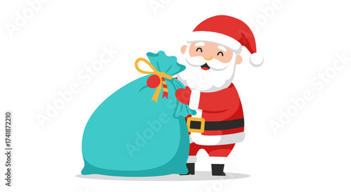 santa claus holding a bag