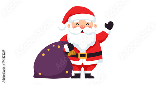 santa claus with a bag of gifts