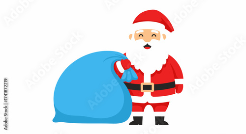 santa claus with a bag of gifts