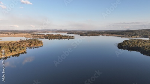 Aerial photo of Lake Barambah Queensland Australia
