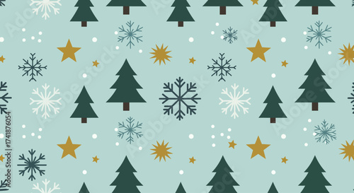christmas background with trees