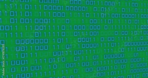 Wallpaper Mural Animation of blue binary code changing on transparent background Torontodigital.ca