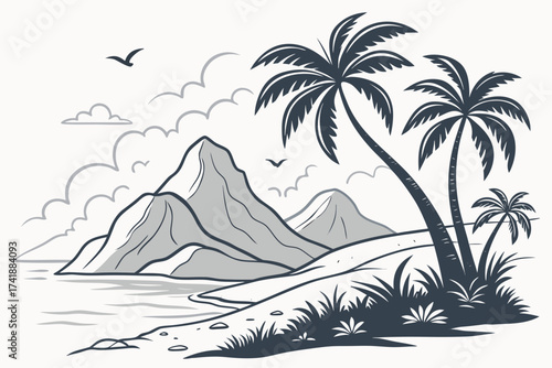 palm trees on the beach