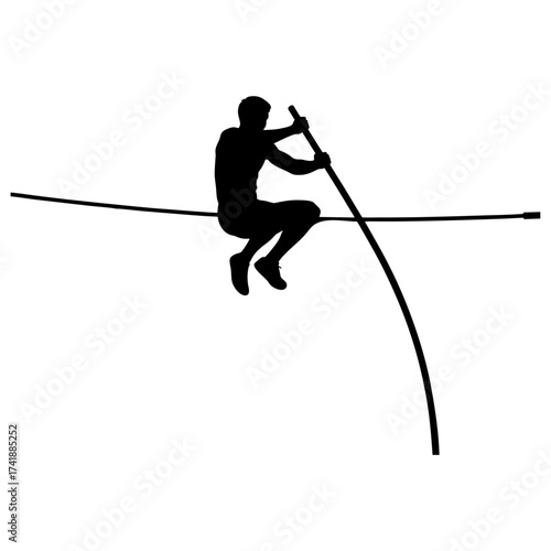 Silhouette icon vector design of a person stretching before exercise