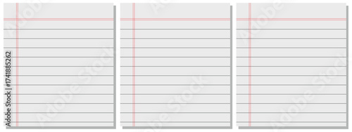 Abstract background simulating realistic notebook sheet for websites and graphic resources.. Vector Illustration