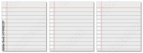 Abstract background simulating realistic notebook sheet for websites and graphic resources.. Vector Illustration
