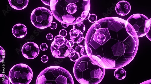 Holographic Soccer Balls.
A 3D animation of multiple rotating holographic soccer balls. Perfect for sports, technology, gaming, or futuristic themed projects.