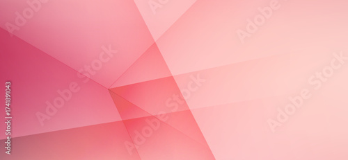 Elegant light pink backdrop features dynamic geometric shapes and delicate color gradients, creating a visually pleasing and modern aesthetic with overlapping polygonal forms