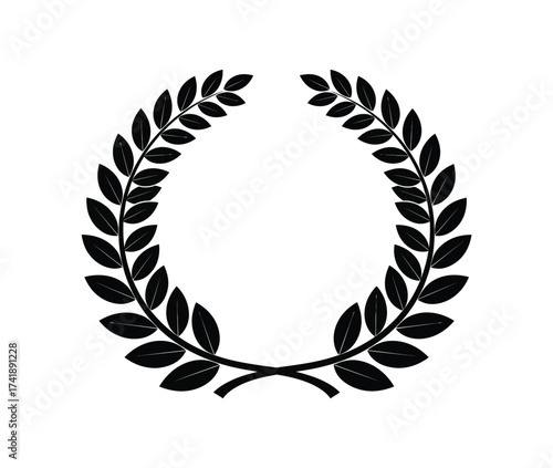Classic laurel wreath vector graphic symbol of victory and achievement vector