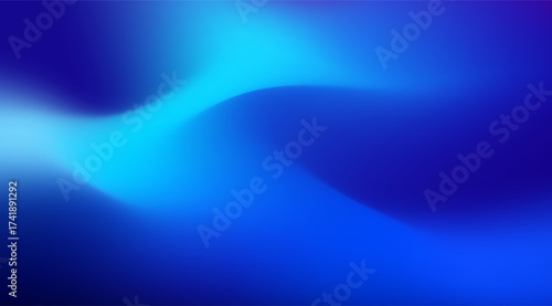 A captivating gradient background showcases a blend of deep blue and soft cyan hues, creating a fluid, wave-like abstract form ideal for modern design and visual appeal to any project