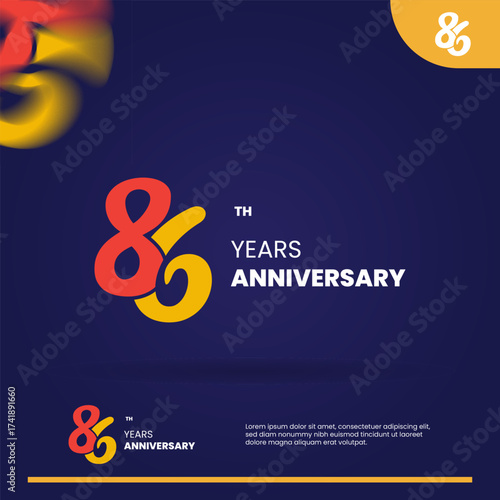 86th anniversary logo design