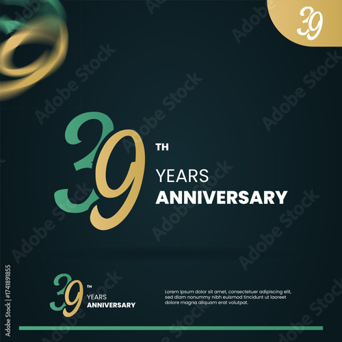 39th anniversary logo design
