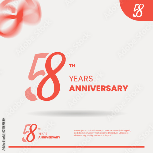 58th anniversary logo design
