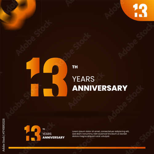 13th anniversary logo design