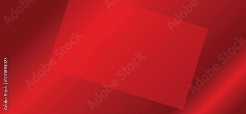 A vibrant red backdrop showcases overlapping geometric shapes and subtle gradients, creating a visually striking and modern abstract design with a bold, passionate aesthetic