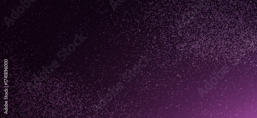 A grainy, textured backdrop features dark purple hues transitioning into a vibrant violet gradient, creating a speckled, moody aesthetic with a subtly diffused light source at the bottom edge