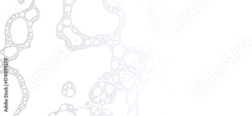 Delicate pale gray cell-like structures organically intertwine across a bright white canvas creating a modern and subtly detailed abstract texture perfect for backgrounds or design overlays