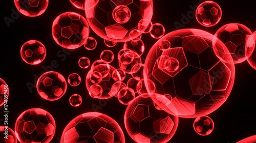 Holographic Soccer Balls.
A 3D animation of multiple rotating holographic soccer balls. Perfect for sports, technology, gaming, or futuristic themed projects.