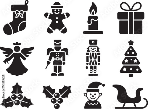 Festive Christmas icons bring holiday cheer