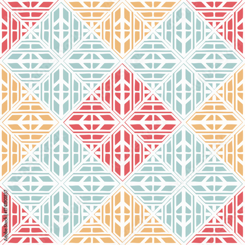 A seamless Turkish geometric lattice pattern with interlocking lines and arabesque symmetry. Great for wallpapers, textiles, and architectural surfaces.
