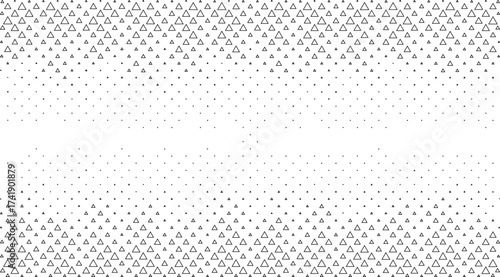 This striking black and white pattern presents a structured arrangement of triangles and dots, creating a captivating visual texture and a modern geometric aesthetic
