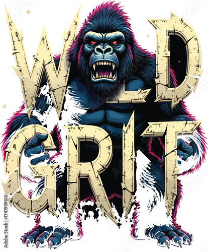 WILD GRIT for t-shirt design