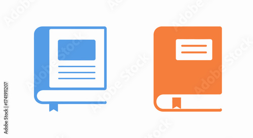 Two closed books iconic representation of knowledge learning and education stacked books for study and research isolated on white isolated on white background