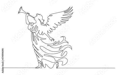 Epiphany and Religious Celebrations continuous one line art drawing, 