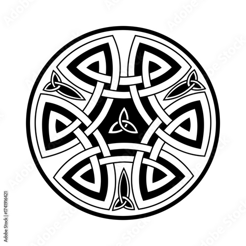 Scandinavian symbol with runes vector illustration
