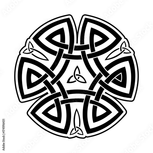 Scandinavian symbol with runes vector illustration