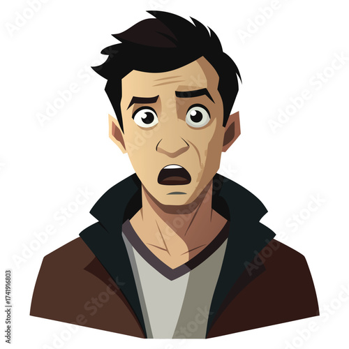 Vulnerable young male showing an open emotional expression, displaying empathy, sadness, and deep genuine feeling.