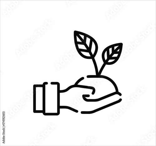 Gardening and Agriculture set of web icons in line style. Grow your own food, greenhouse, seedling, sprout, farmer, watering can, pollination, organic farming, fertilizer, and plant care thin outline 
