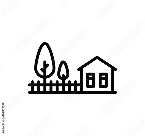 Gardening and Agriculture set of web icons in line style. Grow your own food, greenhouse, seedling, sprout, farmer, watering can, pollination, organic farming, fertilizer, and plant care thin outline 
