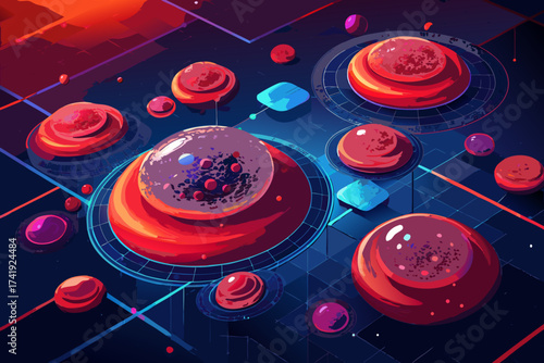 spaceship and planets