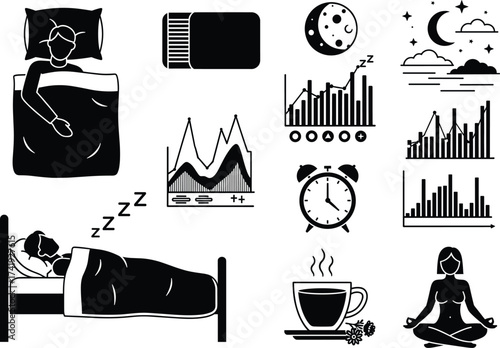 Sleep and Rest Vector Art Relaxation and Wellness Illustration
