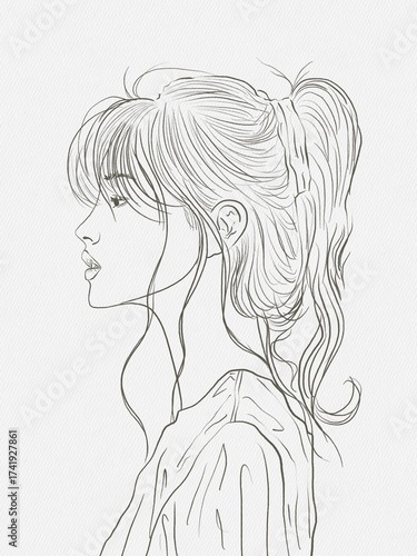 Painting girl sketching girl