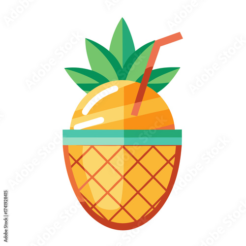 Pineapple Smoothie Vector