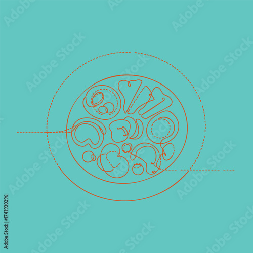 Close-up view of a petri dish containing various bacterial colonies and microorganisms on a laboratory