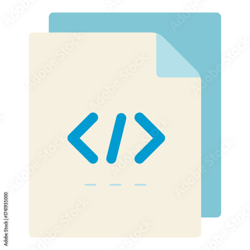 html file format flat icon