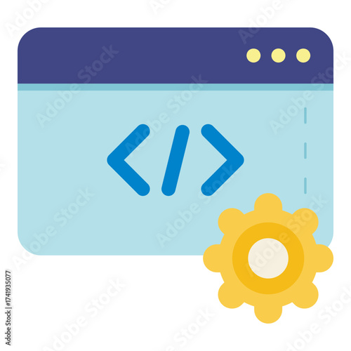 software development flat icon