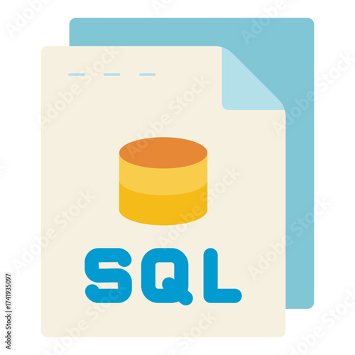sql database file flat icon