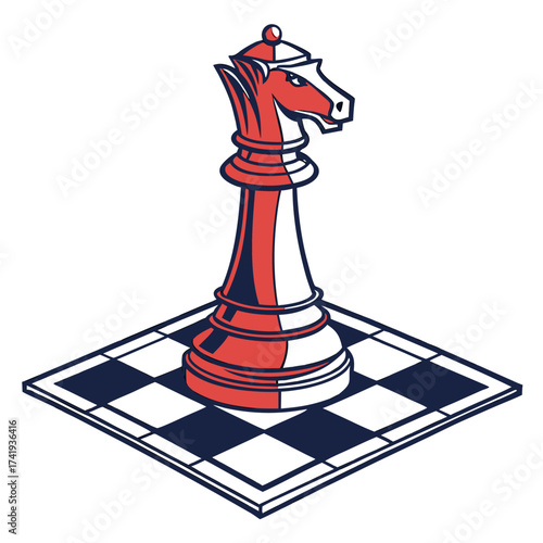Chess Queen Emblem A Classic Anchor Centered on a Checkered Board