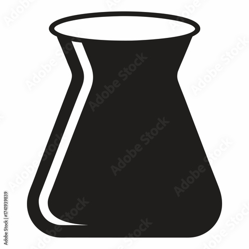 Silhouette Beaker on white background