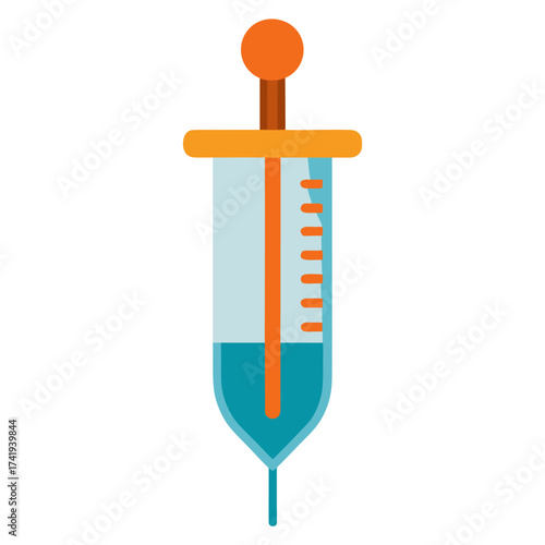 Vector of Burette on white background