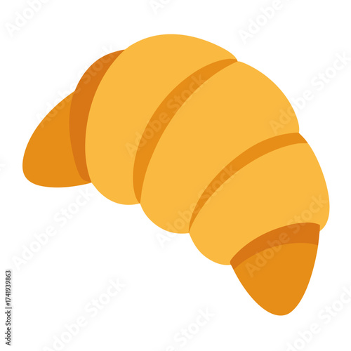 vector of croissant on white background